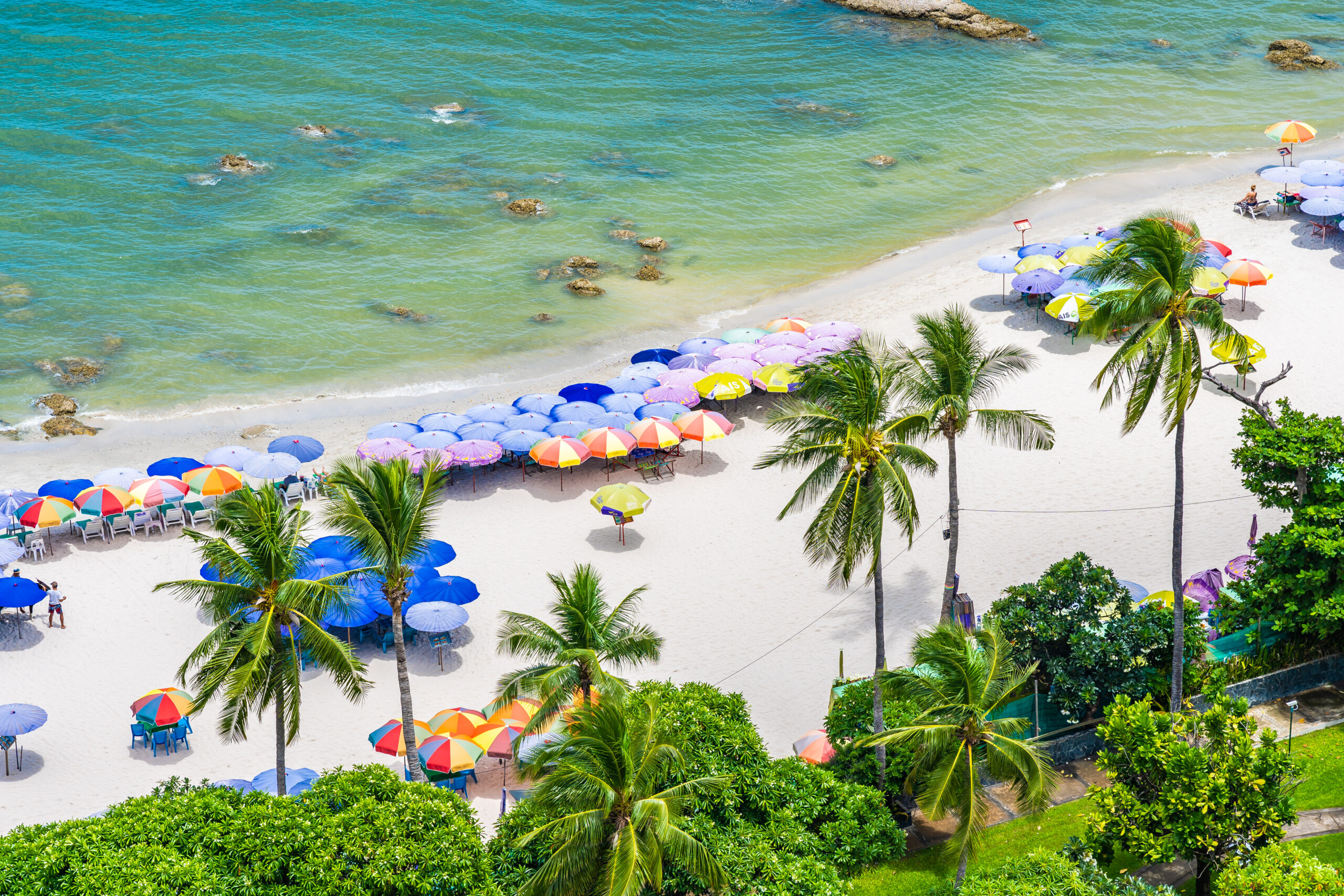 Beautiful landscape and cityscape in hua hin city around sea ocean bay in Thailand