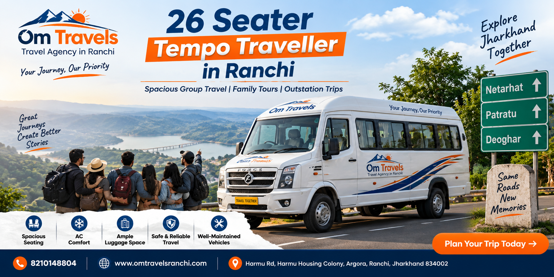 26 Seater Tempo Traveller in Ranchi for Large Group Travel